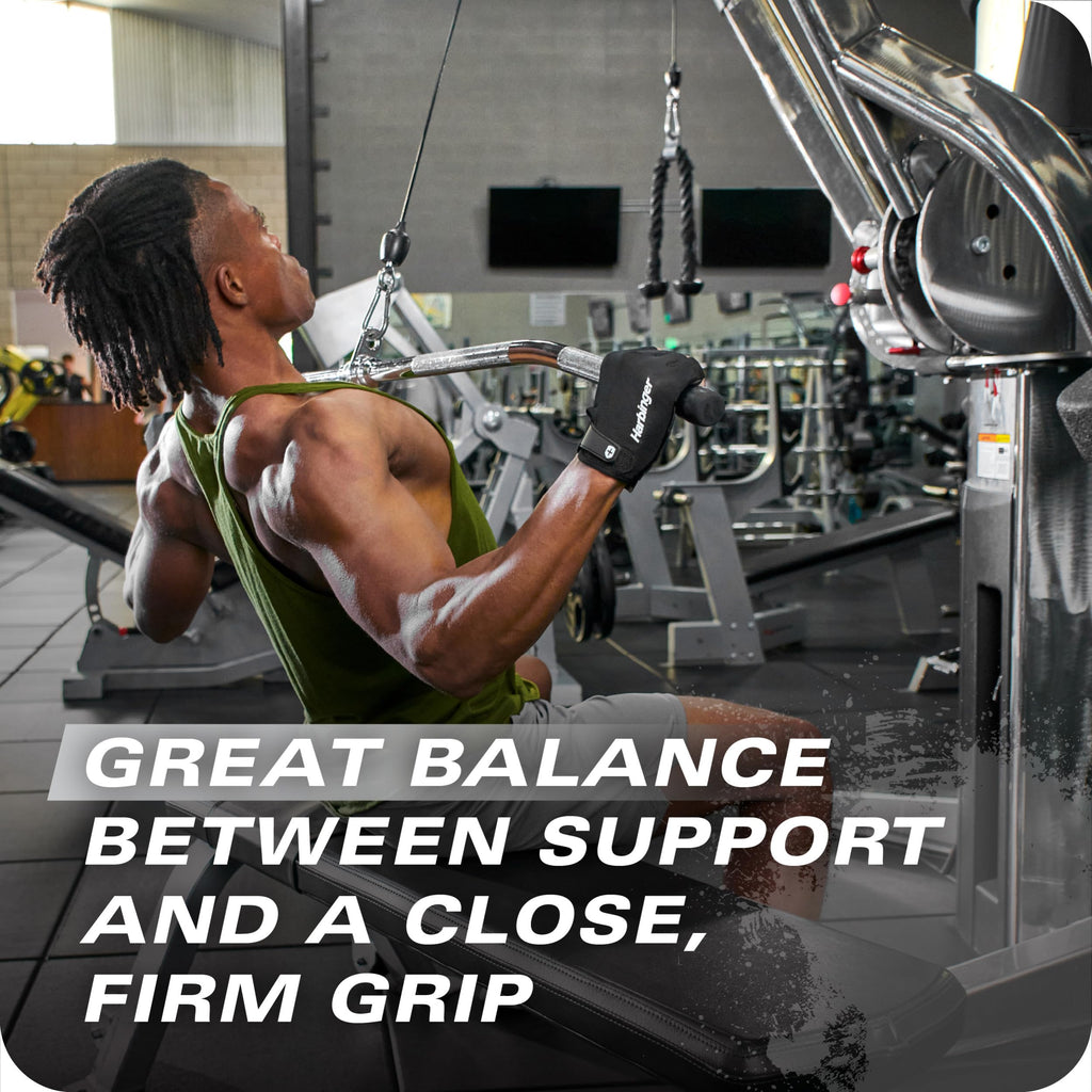 Power Gloves 3.0 - Durable Half Finger Weightlifting Gloves with Adjustable Wrist Closure, Breathable Leather Palm, Men's