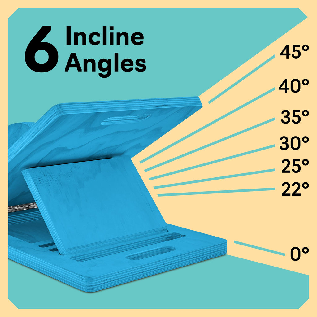 Slant Board with 6 Incline Angles - Transforms Into a Balance Board - Premium Calf Stretcher and Wobble Board for Effective Calf Stretching and Squats