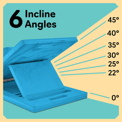 Slant Board with 6 Incline Angles - Transforms Into a Balance Board - Premium Calf Stretcher and Wobble Board for Effective Calf Stretching and Squats
