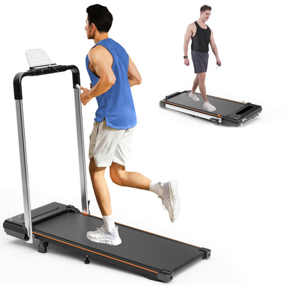Foldable Treadmill with 7% Incline, 2.5HP Portable Under Desk Walking Pad with 0.6-7.5MPH, Handle, Remote and App Control, 265lbs Maximum Capacity for Home, Office