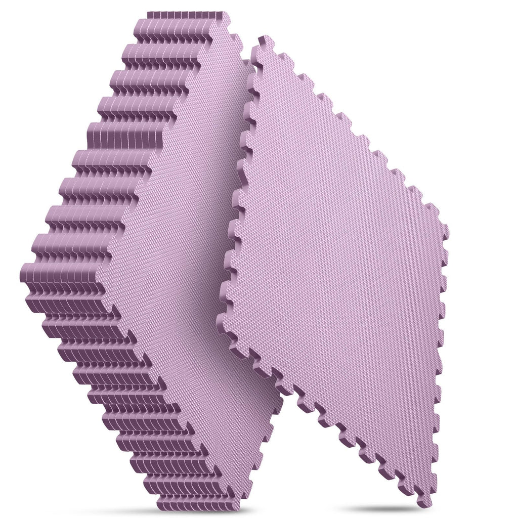 Home Gym Mat, Puzzle Exercise Mat, EVA Interlocking Foam Floor Tiles for Home Workout Equipment and Kids' Play Areas - Grey, 24 in x 24 in x ½ in - 12 Tiles (Grey, 12 Pack, 48 SQ FT)