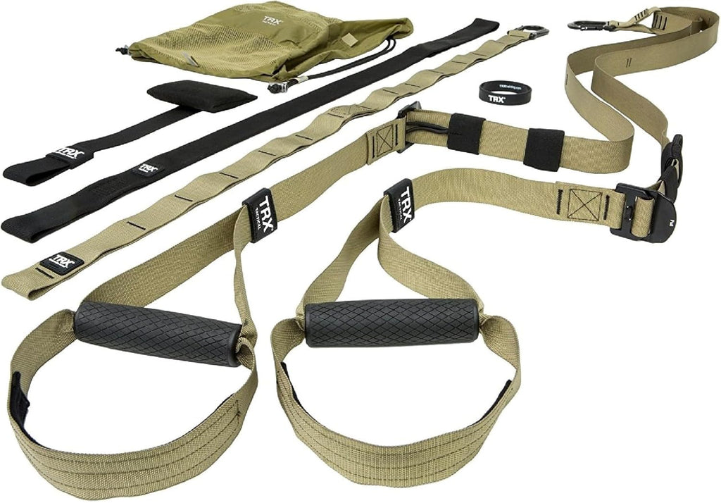 TRX Unisex Tactical Gym Suspension Trainer, Home Gym Kit, Fitness Training Designed for Military Veterans, Home Gym System with Exercise Straps - Olive