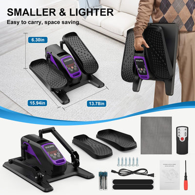 VIVURN-018 Under Desk Elliptical 12 Speed 5 Modes Mini Motorized Leg Exerciser While Sitting for Seniors As Seen on TV with Non-Slip Mat Quiet & Portable Electric Pedal Exerciser for Home and Office