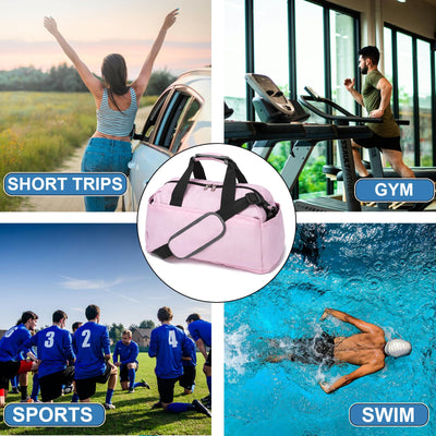 14 inch Small Gym Bag for Women & Men, Mini Duffel Bag for Travel Sports Lightweight Carry On Bag (Light Green)