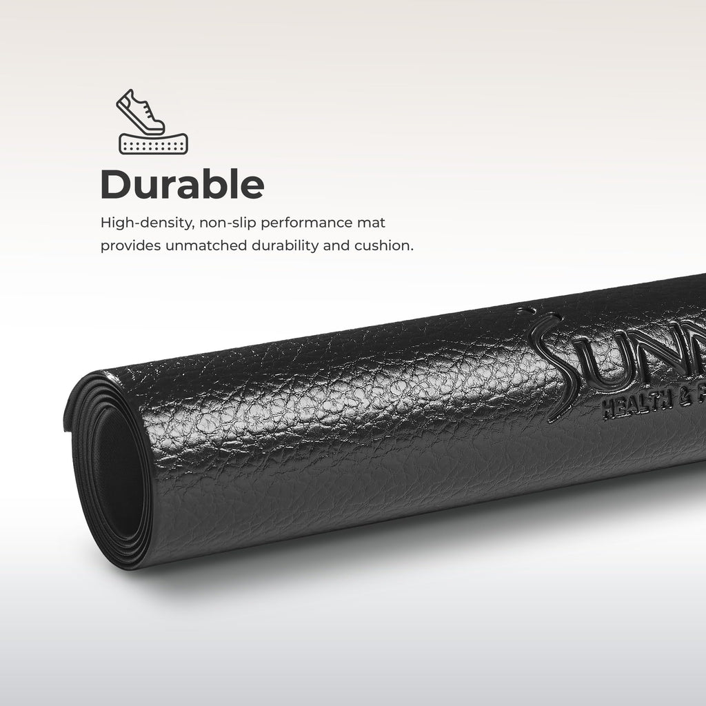 Sunny Health & Fitness Non-Slip Home Gym Mat – Workout Floor Protection Foam Pad for Treadmill, Bike, Elliptical, Yoga and Exercise Equipment or Standing Desk in 4 Size Options