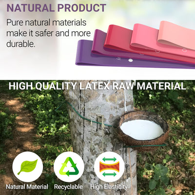 TechStone Resistance Bands Set for Men and Women, Pack of 5 Different Levels Elastic Band for Home Gym Long Exercise Workout – Great Fitness Equipment for Training, Yoga – Free Carrying Bag