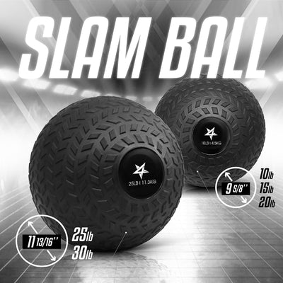 Yes4All Upgraded Fitness Slam Medicine Ball 10lbs for Strength, Power Workout | Exercise, Workout Ball | Orange Beast