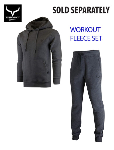 SCREENSHOT Sports Men's Gym Workout Full-Zip Hooded Active Sweatshirt