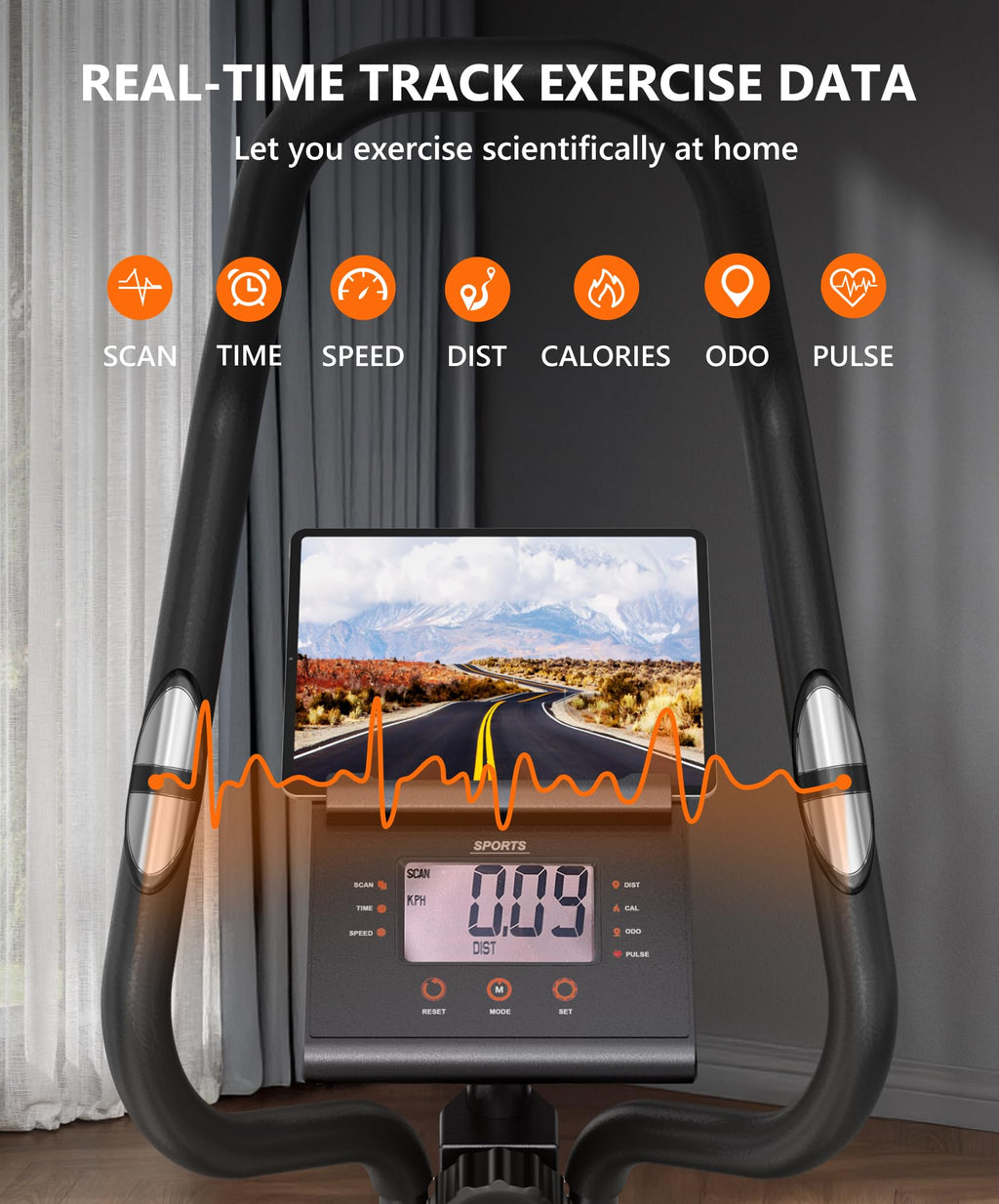 THERUN Elliptical Exercise Machine, 3-in-1 Cardio Climber Stepping Elliptical Machine for Home, Stair Stepper Elliptical Training Machines w/16 Levels Resistance, Pulse Sensor, LCD Monitor