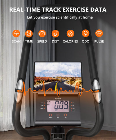 THERUN Elliptical Exercise Machine, 3-in-1 Cardio Climber Stepping Elliptical Machine for Home, Stair Stepper Elliptical Training Machines w/16 Levels Resistance, Pulse Sensor, LCD Monitor