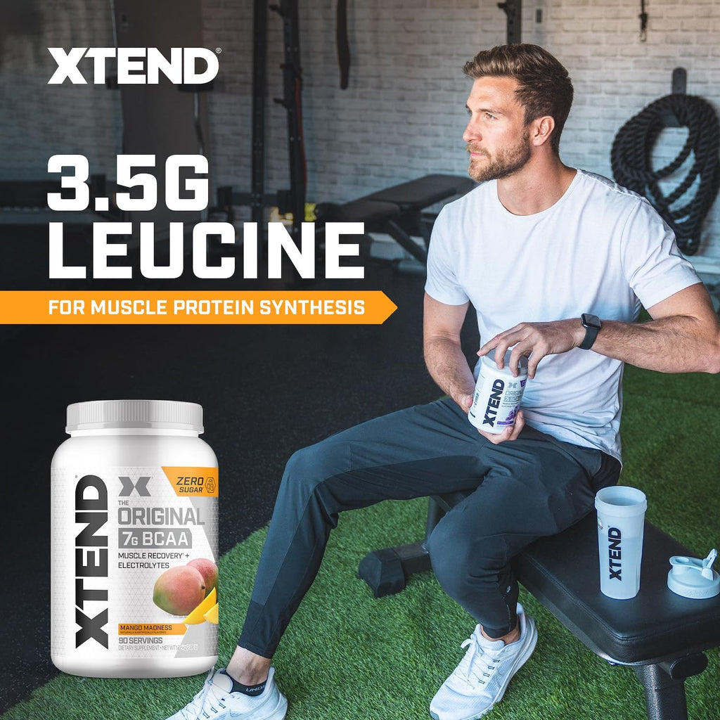 Xtend Original BCAA Powder 7g BCAA and 2.5g L-Glutamine, Sugar Free Post Workout Muscle Recovery Drink with Amino Acids for Men & Women, 30 Servings