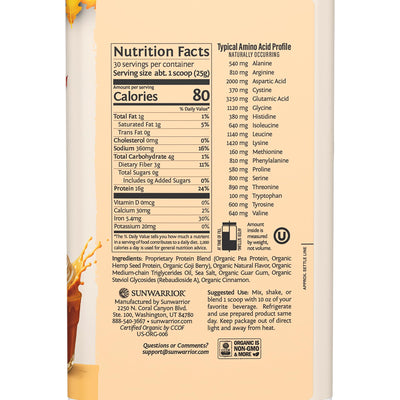 Organic Plant Based Protein Powder | Vegan Organic Protein Powder Vanilla Flavored with BCAA Amino Acids & Hemp Seed Pea Blend | Non-GMO Soy Dairy Filler & Gluten Free (Vanilla, 32 Servings)