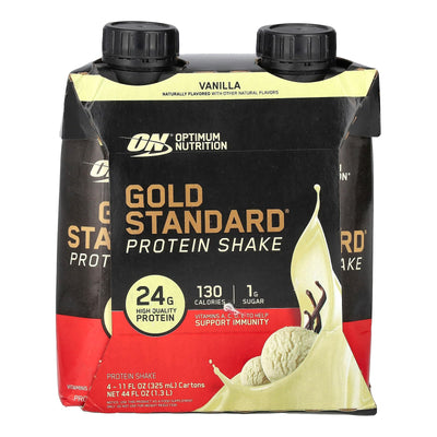 Optimum Nutrition Gold Standard Protein Shake, 24g Protein, Ready to Drink Protein Drinks, Chocolate, 11 Fl Oz, 12 Count (Pack of 1) (Packaging May Vary)