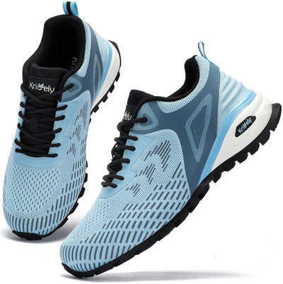 Kricely Men's Trail Running Shoes Non Slip Hiking Shoes Tennis Shoes Fashion Sneakers Workout Footwear