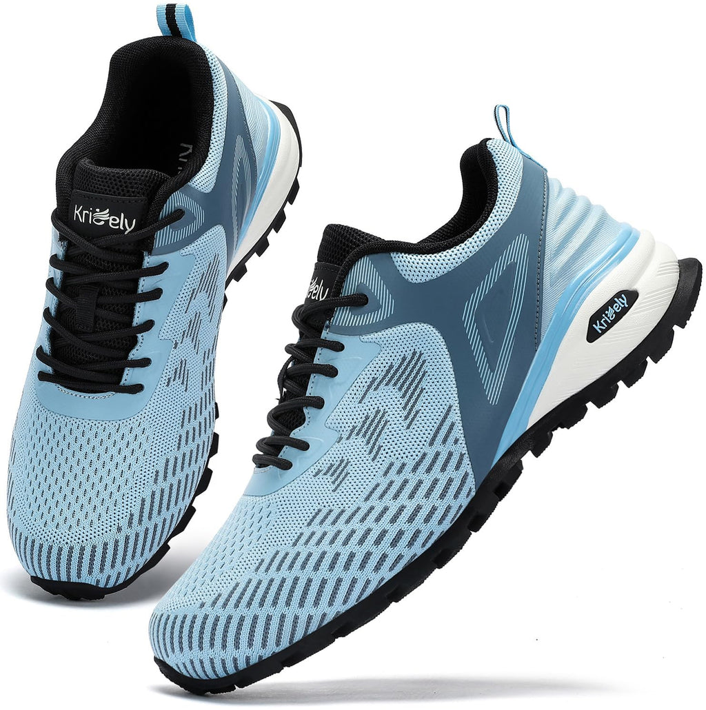 Kricely Men's Trail Running Shoes Non Slip Hiking Shoes Tennis Shoes Fashion Sneakers Workout Footwear