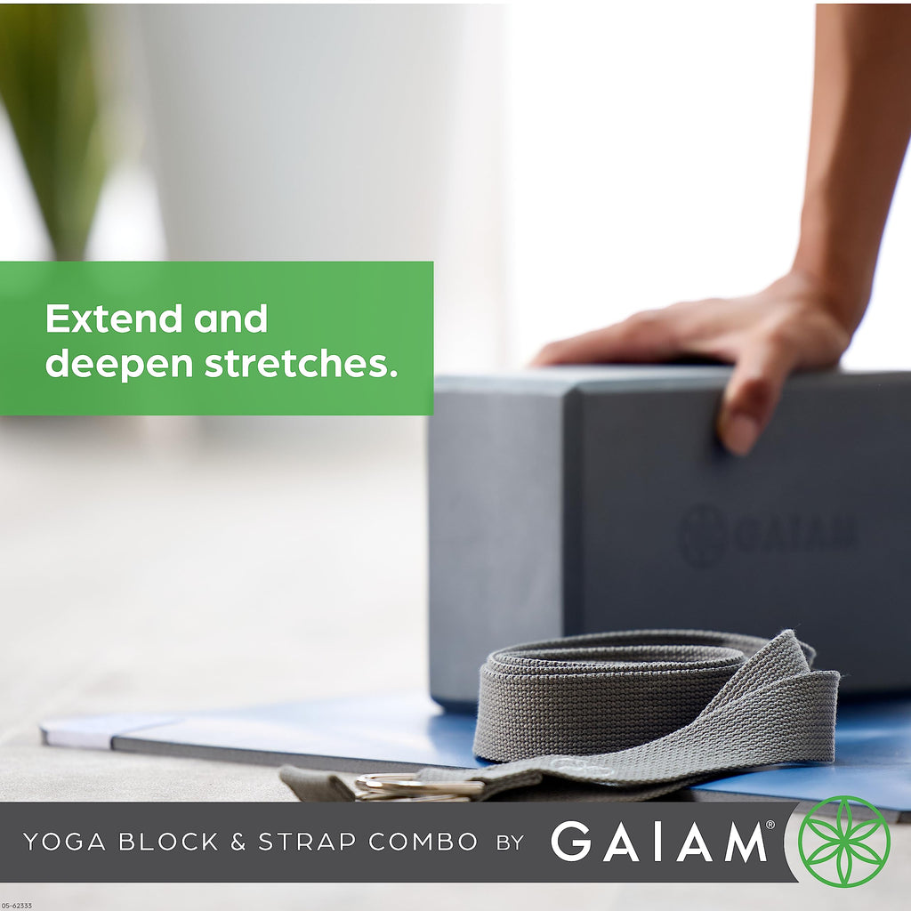 Gaiam Yoga Block - Supportive Latex-Free Eva Foam - Soft Non-Slip Surface with Beveled Edges for Yoga, Pilates, Meditation - Yoga Accessories for Stability, Balance, Deepen Stretches