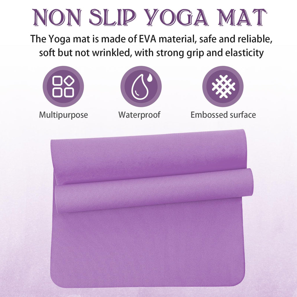 10 Pack Yoga Mats Bulk, 68'' x 24'' x 4mm Thick Yoga Mats for Kids and Adult Gym Mats Bundle Latex Free Exercise Mats with Non Slip Texture for Outdoor Yoga, Pilates or Workout