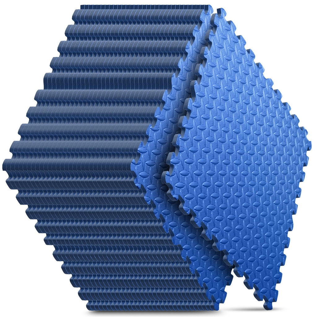 Home Gym Mat, Puzzle Exercise Mat, EVA Interlocking Foam Floor Tiles for Home Workout Equipment and Kids' Play Areas - Grey, 24 in x 24 in x ½ in - 12 Tiles (Grey, 12 Pack, 48 SQ FT)