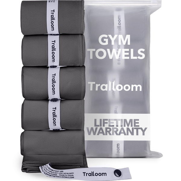 Microfiber Workout Towels - Quick Dry, Highly Absorbing, Odor-Free, for Women & Men - Gym Sweat Sports Towel for Hot Yoga, Tennis, Running, Exercise, Working Out, Camping, Set of 5 Pastel