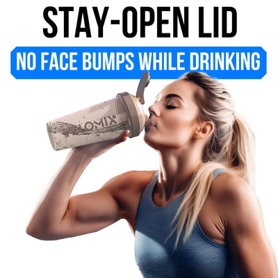 VELOMIX -6 PACK- 28 oz Protein Shaker Bottle for Protein Mixes - 6x Wire Whisk | Leak Proof Shaker Cups for Protein Shakes | Protein Shaker Bottle Pack | Protein Shake Cup (Earth Tones Collection)