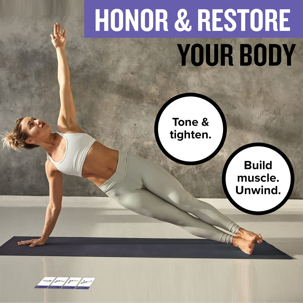 NewMe Fitness Stretching Workout Cards, Instructional Fitness Deck for Women & Men, Beginner Fitness Guide to Training Exercises at Home or Gym