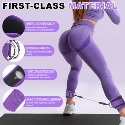 Pilates Ring Circle Set 18 Pcs Exercise Equipment Accessories for Women Workouts Pilates Ball Stretching Strap Magic Circle Yoga Ring Gym Back Bag Resistance Band Anti Slip Socks