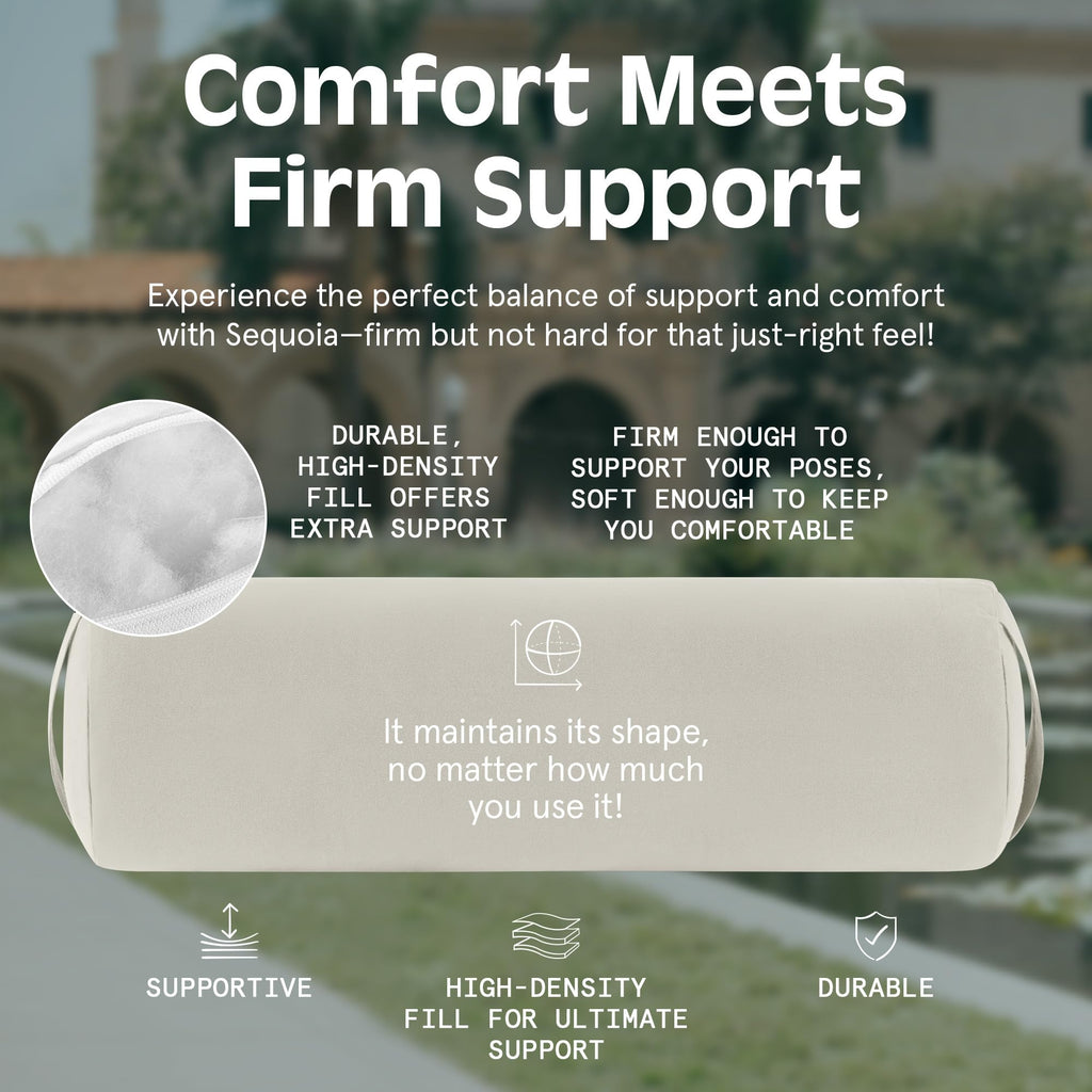 Retrospec Retrospec Sequoia Yoga Bolster Pillow - Meditation Cushion for Yoga Practices - Includes Machine Washable 100% Cotton Cover & Durable Carry Handle
