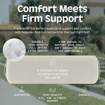 Retrospec Retrospec Sequoia Yoga Bolster Pillow - Meditation Cushion for Yoga Practices - Includes Machine Washable 100% Cotton Cover & Durable Carry Handle