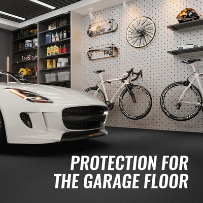 SUPERJARE 0.56'' Thick 12 Pcs 48 Sq Ft Rubber Top Exercise Equipment Mats, High Density EVA Foam Mats with Rubber Top, Interlocking Gym Flooring for Home Gym, Protective Workout Mat, Black/Grey