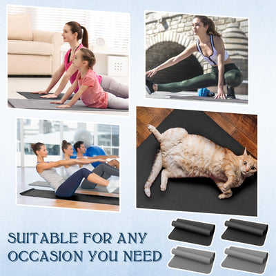 10 Pack Yoga Mats Bulk, 68'' x 24'' x 4mm Thick Yoga Mats for Kids and Adult Gym Mats Bundle Latex Free Exercise Mats with Non Slip Texture for Outdoor Yoga, Pilates or Workout