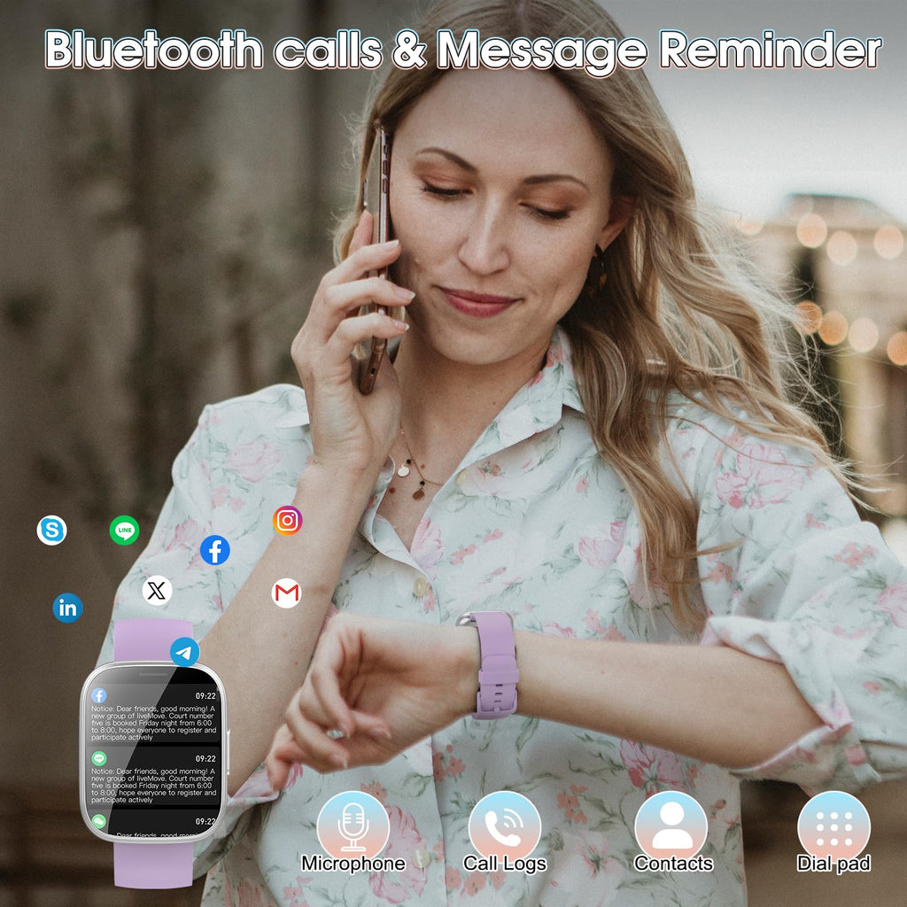 Smart Watch for Men Women(Answer/Make Calls), 1.95" HD Touch Screen Fitness Watch with Sleep Heart Rate Monitor, 110+ Sports Modes, IP68 Waterproof Activity Trackers Compatible with Android iOS, Black