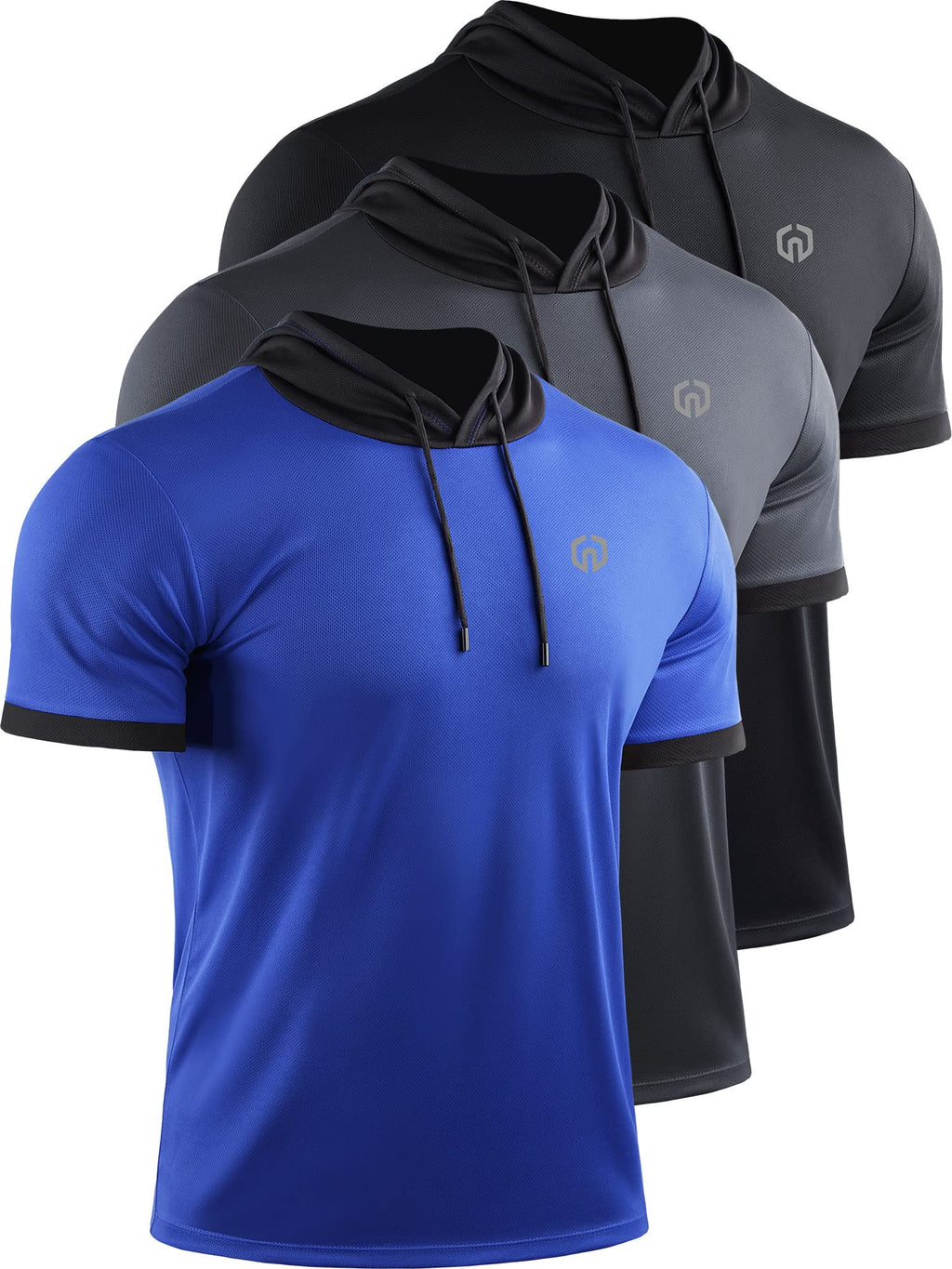 NELEUS Men's Dry Fit Performance Athletic Shirt with Hoods
