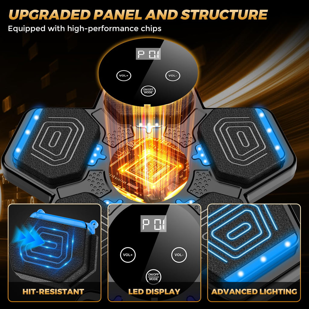 2025 Music Boxing Machine for Adults and Kids, Smart Bluetooth Boxing Training Equipment with Gloves Wall Mounted, Workout Punching Machine for Home,Office and Gym