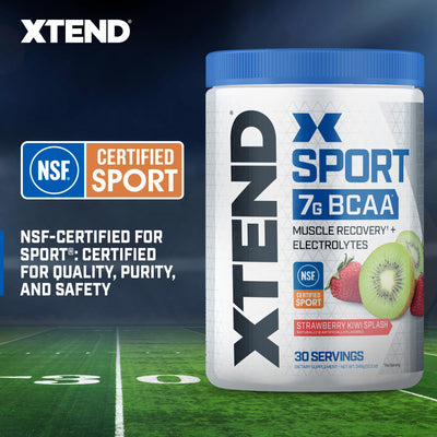 XTEND Sport BCAA Powder Strawberry Kiwi Splash - Electrolyte Powder for Recovery & Hydration with Amino Acids - 30 Servings