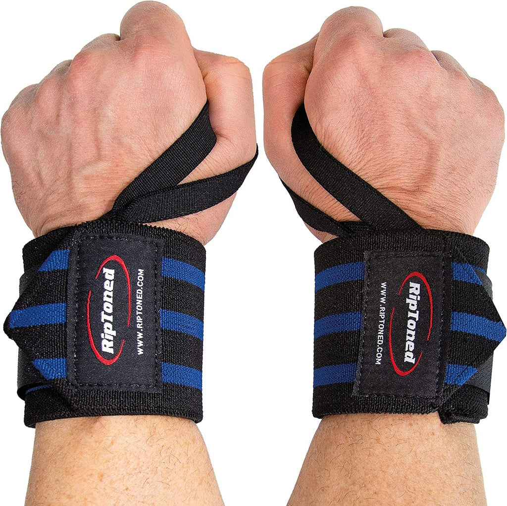 Rip Toned 18” Wrist Wraps - USPA Endorsed Wrist Straps for Weightlifting - Quality Wrist Support - Adjustable, Durable, Machine Washable - Gym Wraps for Powerlifting - for Men & Women