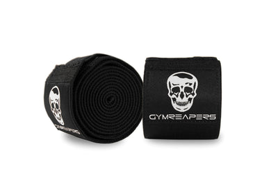 Gymreapers Knee Wraps for Squats and Powerlifting 72 Inch Compression Wraps with Strap for Men & Women Weightlifting Support