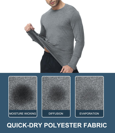 6 Pack Men Dry Fit Workout Long Sleeve Athletic Gym UPF 50+ SPF UV Sun Protection Quick Dry Lightweight Shirts