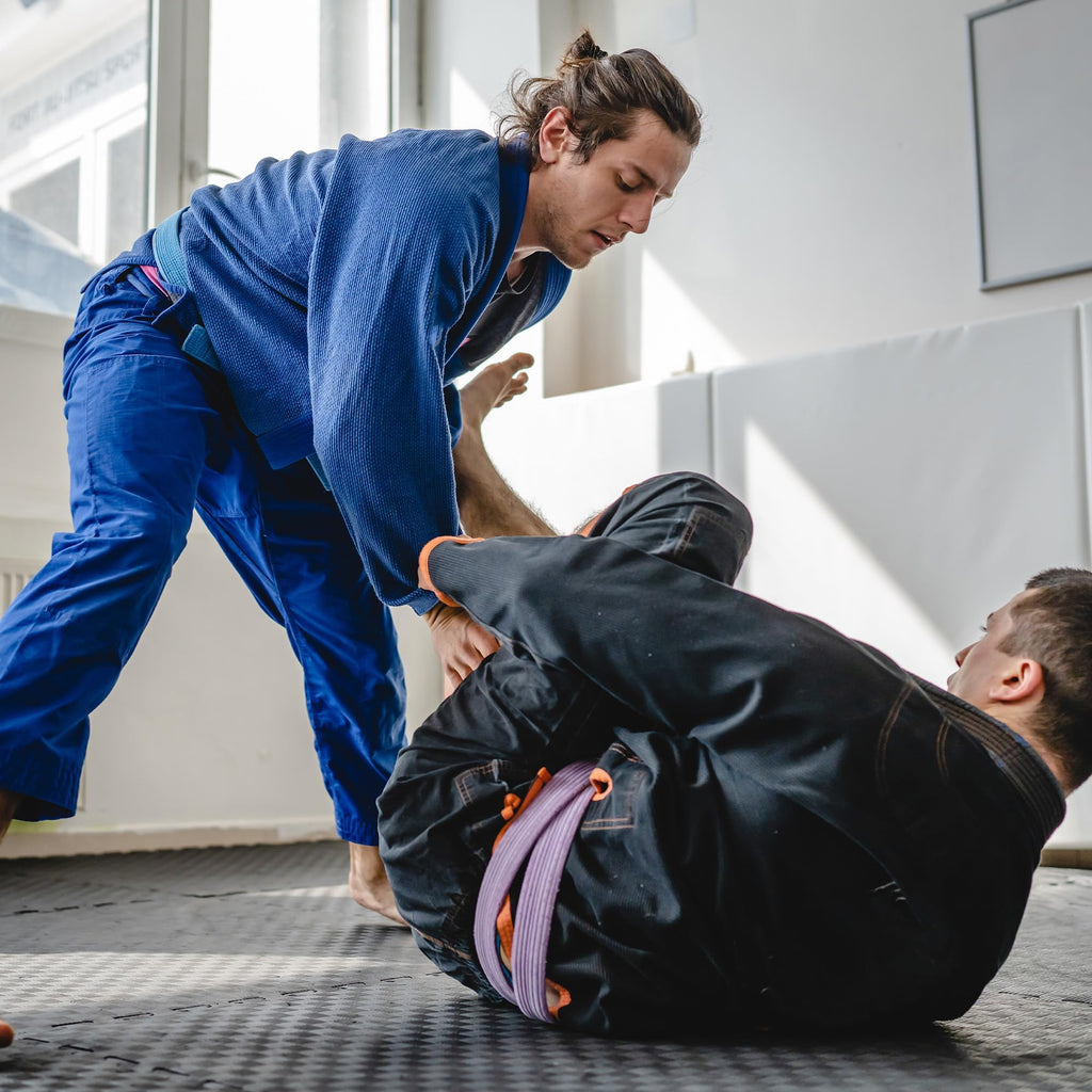 Fitvids Puzzle Exercise Gym Flooring Mat, 3/4" Thick High-Density EVA Interlocking Tiles, Workout Mat for Home Gym, Fitness Equipment, MMA, Gymnastics, 24-Piece Shock-Absorbing Exercise Mat (96 Sq Ft)