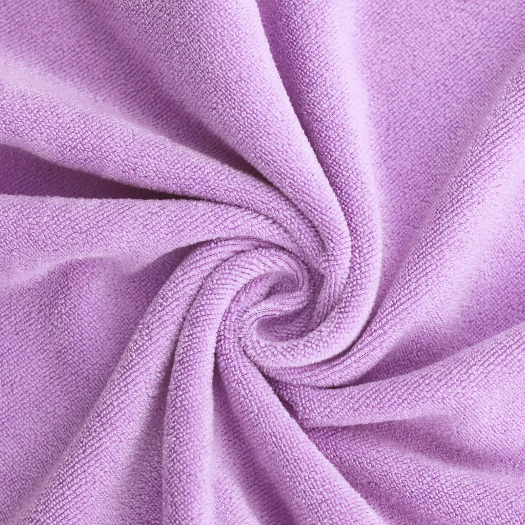 Microfiber Gym Towels Bigger Size Super Soft for Exercise Fitness, Sports, Workout, 380-GSM 15-Inch x 31-Inch Quick-Drying Towels (3 Pack, Grey+Blue+Purple)