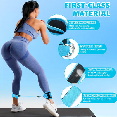 Pilates Ring Circle Set 18 Pcs Exercise Equipment Accessories for Women Workouts Pilates Ball Stretching Strap Magic Circle Yoga Ring Gym Back Bag Resistance Band Anti Slip Socks