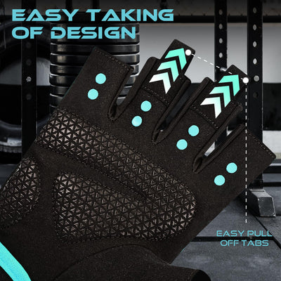BEAST RAGE Workout Gloves for Men & Women - Fingerless Gym Gloves with Palm Protection, Breathable & Lightweight for Weightlifting, Cycling & Pull Up