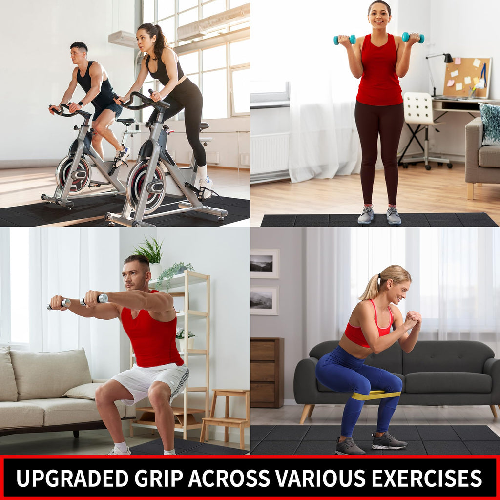 Treadmill Mat, 7'x3'/6'x3'/6'x2.5'/5.6'x2'/4'x2', 6mm Thick Exercise Equipment Gym Mat for Hardwood FloorCarpet, Compatible with Peloton Bike, Indoor Spin Bike, Elliptical