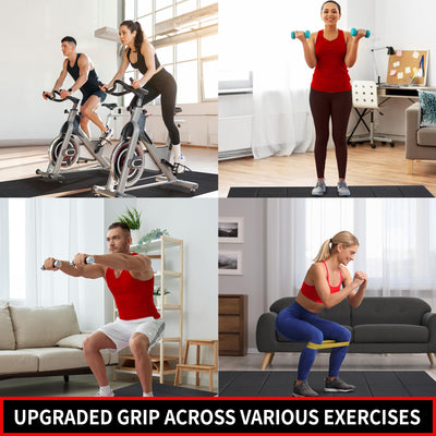 Treadmill Mat, 7'x3'/6'x3'/6'x2.5'/5.6'x2'/4'x2', 6mm Thick Exercise Equipment Gym Mat for Hardwood FloorCarpet, Compatible with Peloton Bike, Indoor Spin Bike, Elliptical