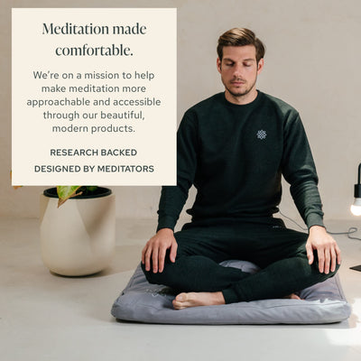Mindful & Modern Zabuton Meditation Mat - Cotton Filled Yoga and Meditation Pad - Zabuton Meditation Cushion for Kneeling and Sitting Support - Large Rectangular Sitting Floor Pillow for Bench or Zafu