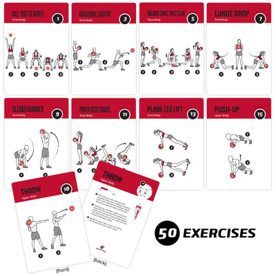 NewMe Fitness Stretching Workout Cards, Instructional Fitness Deck for Women & Men, Beginner Fitness Guide to Training Exercises at Home or Gym