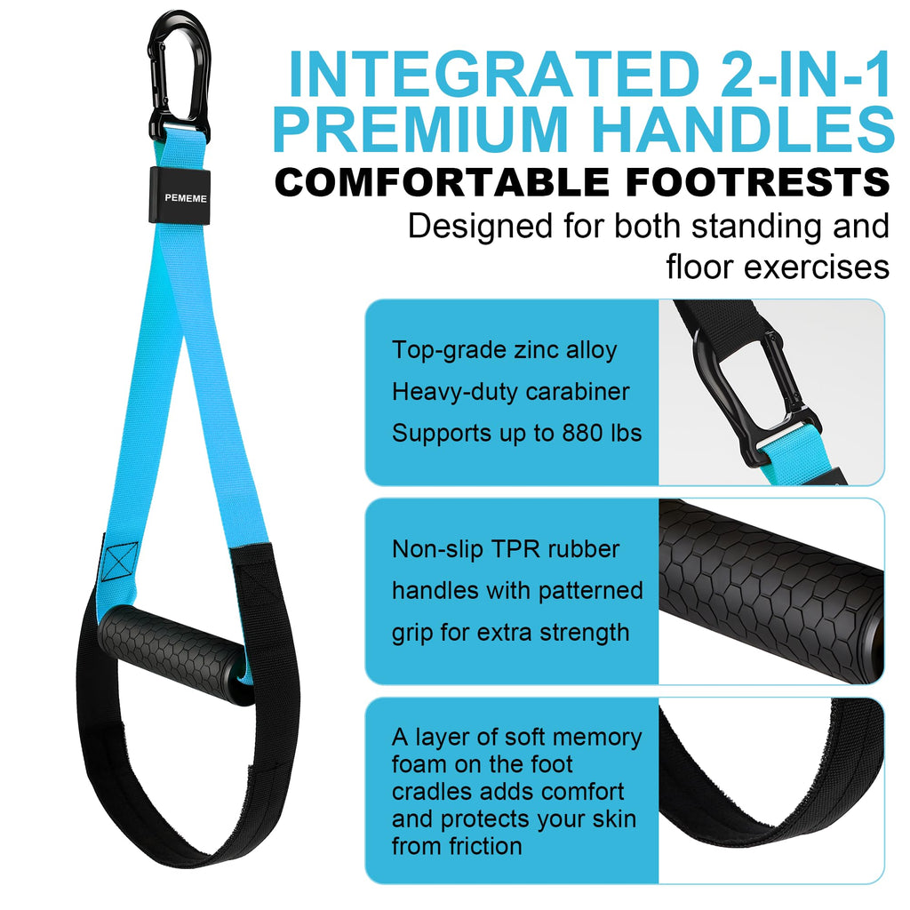 Home Resistance Training Kit | Full-Body Workout with Suspension Trainer Straps, Door Anchor, Handles, and Carrying Bag | Complete Home Gym Equipment