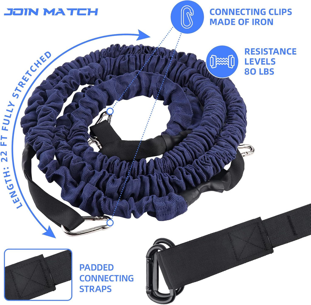 Workout Suspension Resistance Trainer System, Exercise Explosive Force Bounce Physical, Training Resistance Rope Improve Speed，Stamina, Mobility, Strength and Help You Build Muscle.