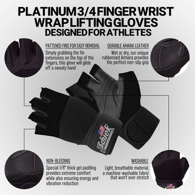 Schiek 540 Platinum Lifting Gloves - One Year Warranty!