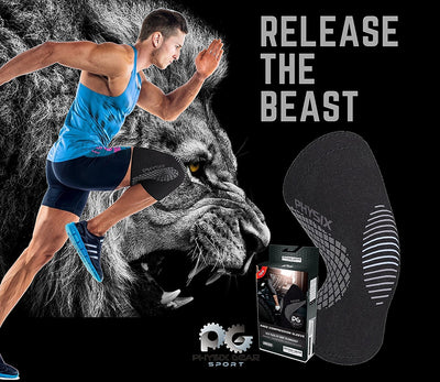 Physix Gear Knee Compression Sleeve for Men & Women - Best Compression Knee Brace for Walking, Running, Gym, Basketball, Weightlifting,Workout, Sports - Knee sleeves Support Compression & Stability