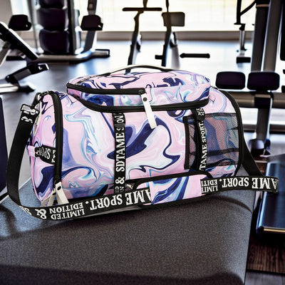 Gym Duffle Bag Backpack with Shoe Compartment,4 ways Travel Backpack for Women and Men,Multi-Functional Weekender bag with Waterproof Layer&Laptop Compartment for Fitness, Travel,Camping